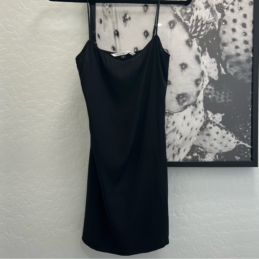 Dian von Furstenberg Silk Black Slip Dress - Picture 5 of 6